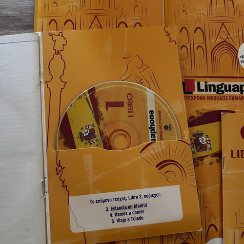Linguaphone Spanish Language Learning Books with CDs used, set of 9