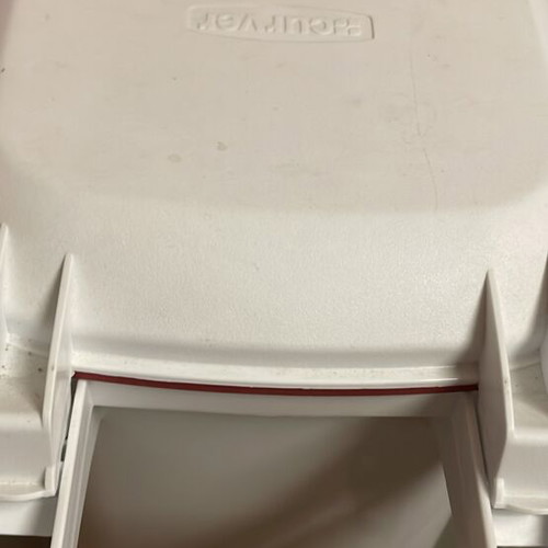 Plastic trash bin new with dog prints