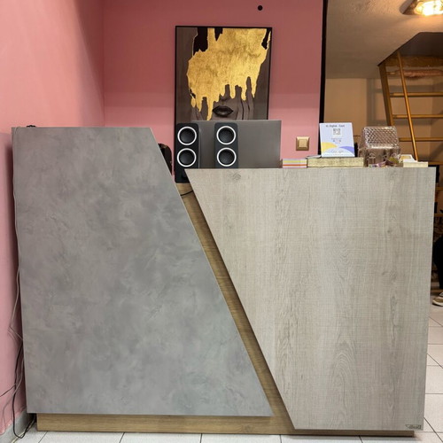 Modern branded reception desk like new