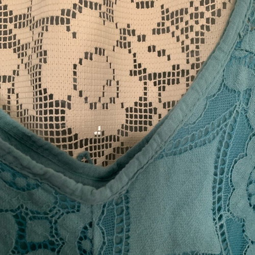 Turquoise lace dress like new, cotton blend, wedding and events