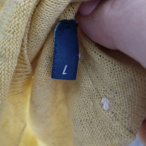 Trussardi women's blouse with short sleeves, like new, yellow, linen cotton
