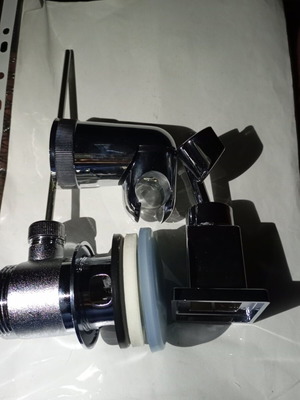 Shower Arm and Toilet Valve Chrome Bathroom Set new