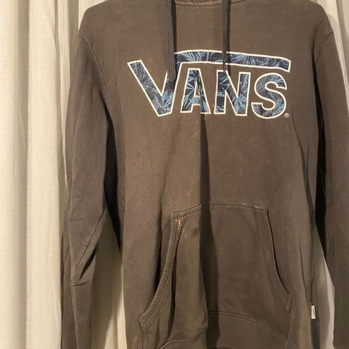 Vans sweatshirt used, gray with orange bleach marks