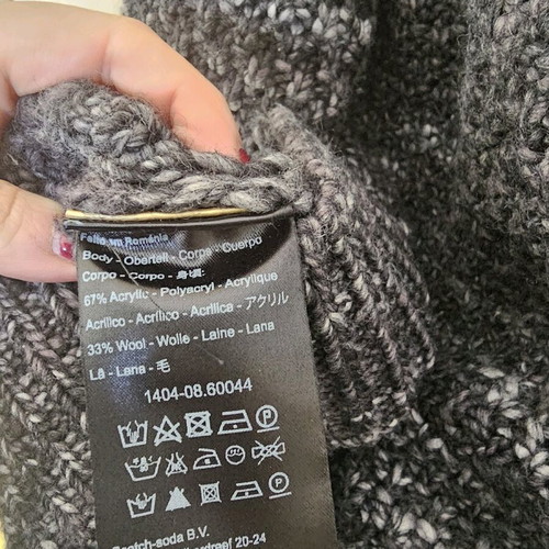 Scotch & Soda men's knitted cardigan used, size Large, grey
