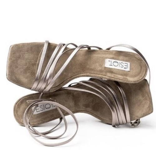 Esiot sandals new, size 40, metallic nude