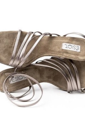 Esiot sandals new, size 40, metallic nude