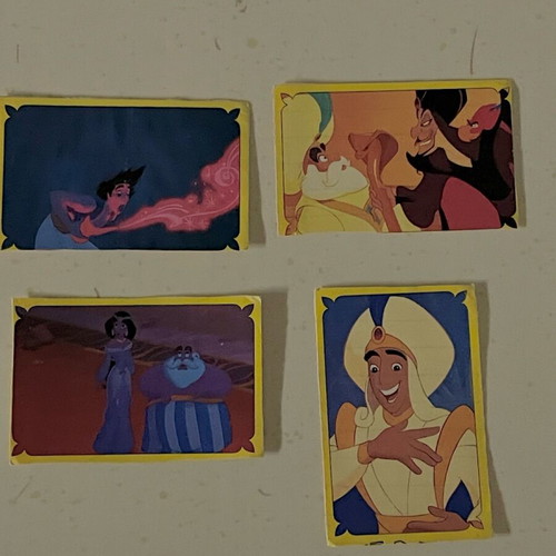 Aladdin stickers used, pack of 4, 1992