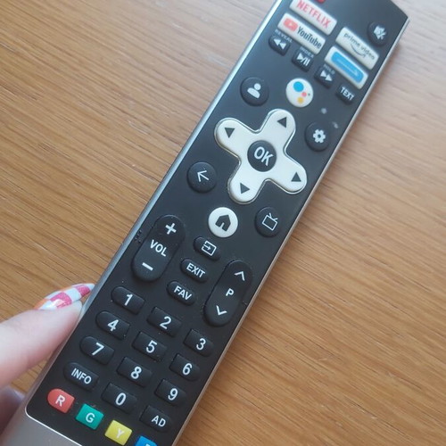 Tesla Smart TV Remote Control like new with Netflix and Google Assistant