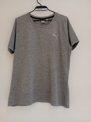Puma men's short-sleeve gray cotton t-shirt like new, size M