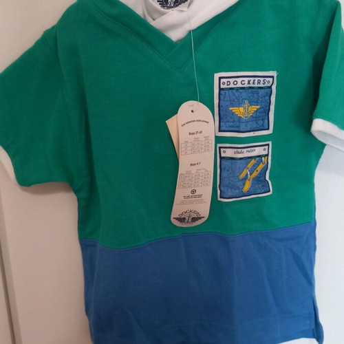 Boys' t-shirt 4 years new, size 116 cm, blue and green