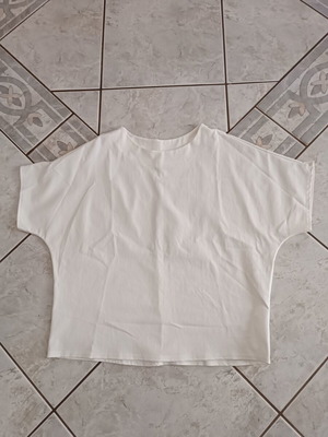 Oversized λευκή μπλούζα, μέγεθος L