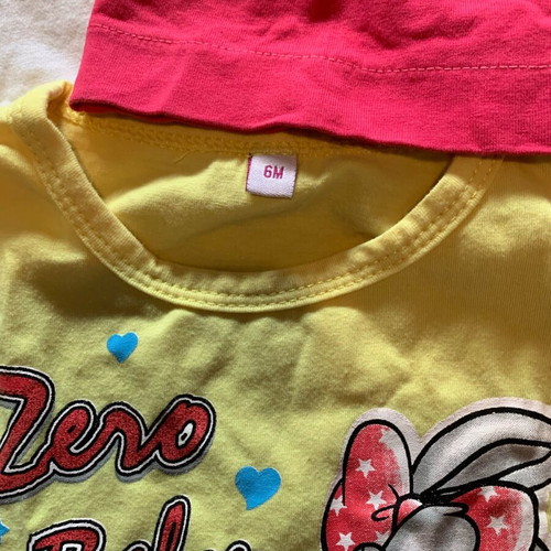 Short-sleeve shirts used, pack of 3 for baby girl up to 6 months