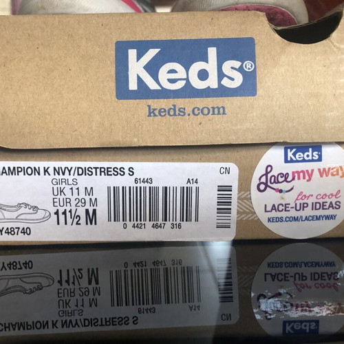 Keds Kids Champion K sneakers size 29 new, blue and pink