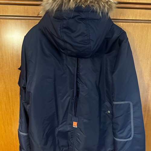 Winter jacket with hood Guru size L used, blue