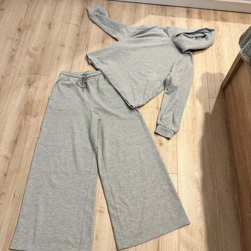 Zara tracksuit set used, soft gray fabric