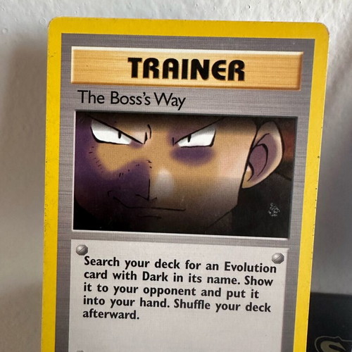 The Boss’s Way Pokemon card used, very good condition