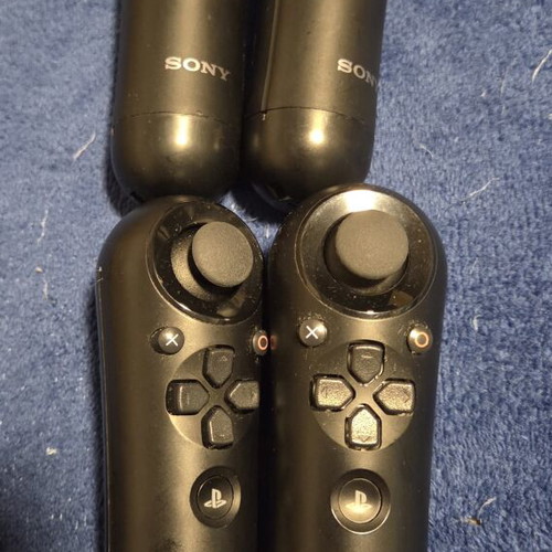 PS3 Move controllers used, compatible with PS4