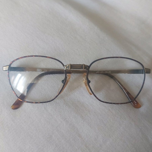 Vintage eyeglasses like new, Italian metal frame tortoiseshell