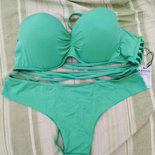 Piazza Italia swimsuit emerald green new, size L