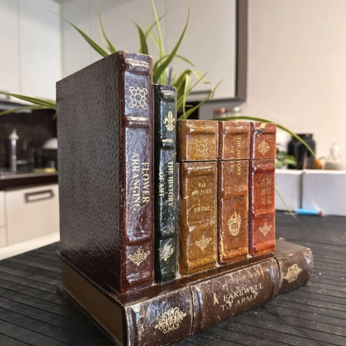 Vintage decorative bookend with hidden storage used