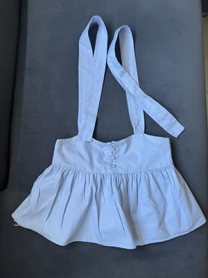 Zara women's top with adjustable straps like new, light blue