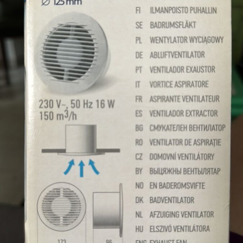 Europlast Extra Exhaust Fan for Bathroom new