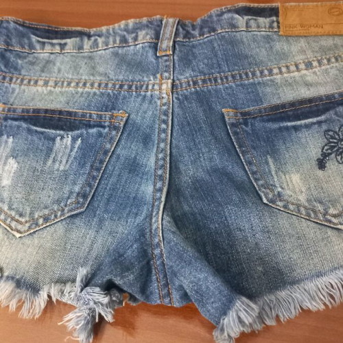 Pink Woman women's denim shorts like new, blue, size S