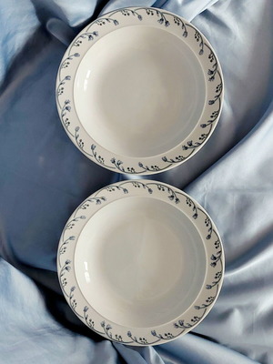 Vintage plates used, Ionian porcelain set of 2