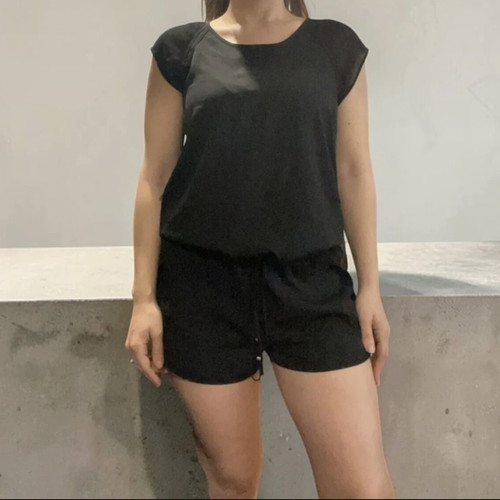 River Island Black One-Piece Shorts Romper like new, size S 36