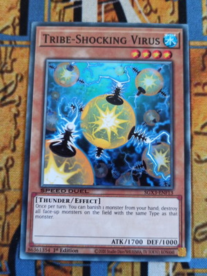 Tribe Shocking Virus κάρτα Yu-Gi-Oh! μεταχειρισμένη, Speed Duel GX Duelists Of The Shadows