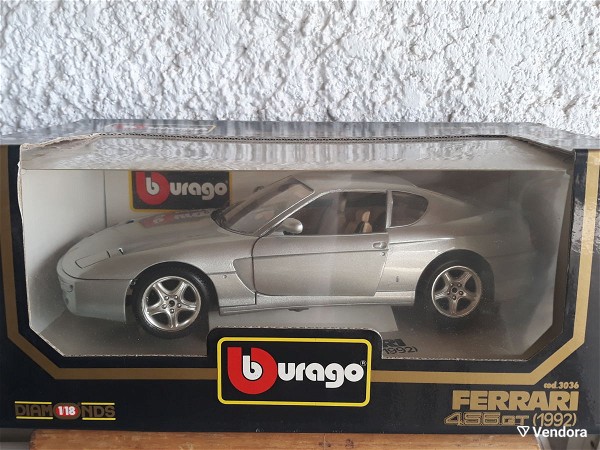  Ferrari 456 GT (1992) metalliko sillektiko aftokinito 1:18 klimakas