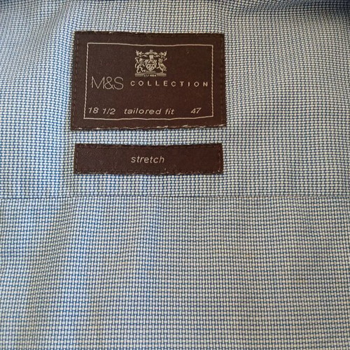 Marks & Spencer men's shirt used, 3XL, white and blue