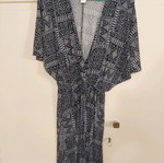 H&M wrap summer dress like new, blue with white details