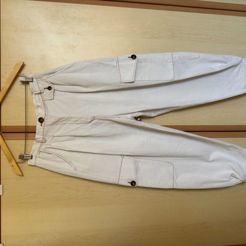 BSB White Balloon Pants like new with topstitch detail