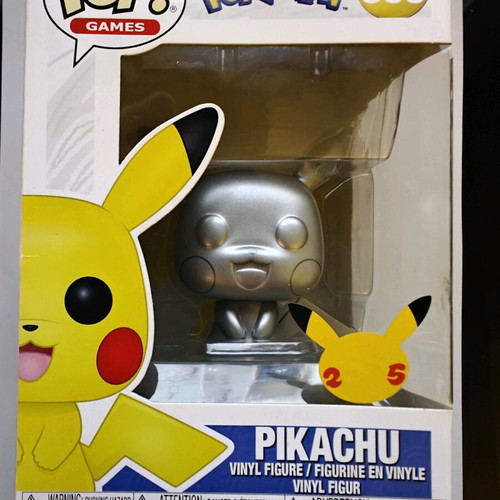 Funko Pop! Pokemon Pikachu (Silver Metallic) used