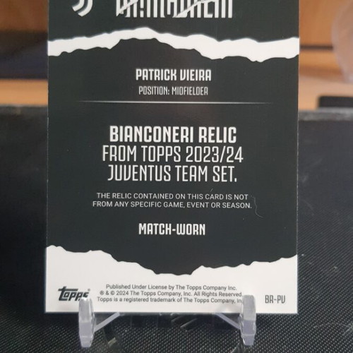 Topps Juventus Team Set 2023-24 Patrick Vieira Patch match worn, like new