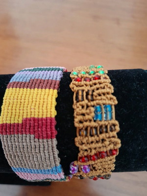 Macrame bracelets like new, set of 2 pieces