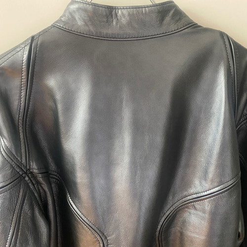 Belstaff Xelion leather motorcycle jacket metallic gray like new, size XXL