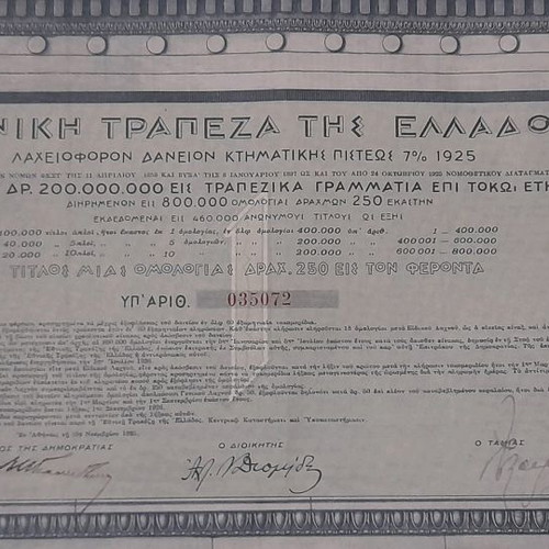 National Bank Share 1925 new