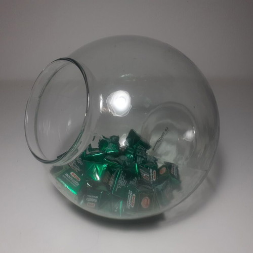 La Mediterranea Handmade Candy Jar like new from recycled glass