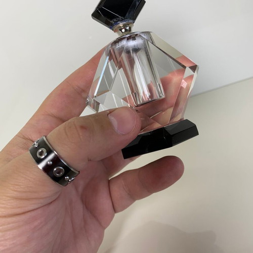Glass perfume bottle used, fragrance container