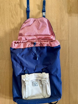 Herschel blue medium backpack 17L used
