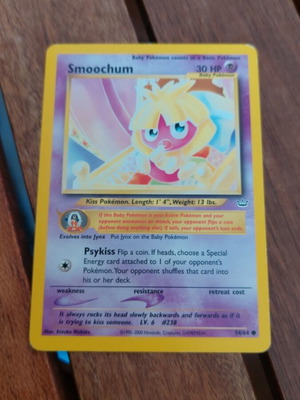 Smoochum Pokemon card used, NR 54