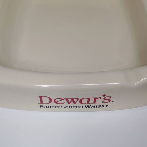 Dewar's ceramic ashtray used, 16cm x 16cm