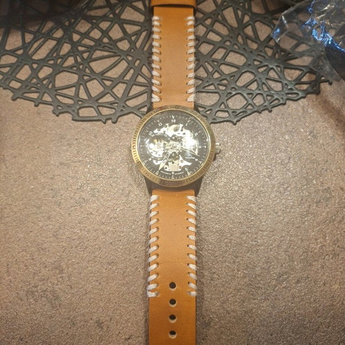 Lk colouring men's automatic watch used with leather strap