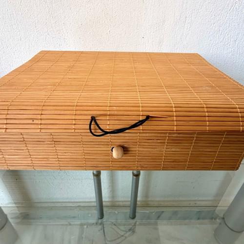 Handmade decorative jewelry box from bamboo and natural wood new