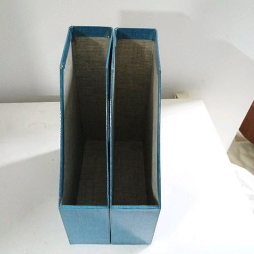 Document storage boxes like new, set of 2, blue