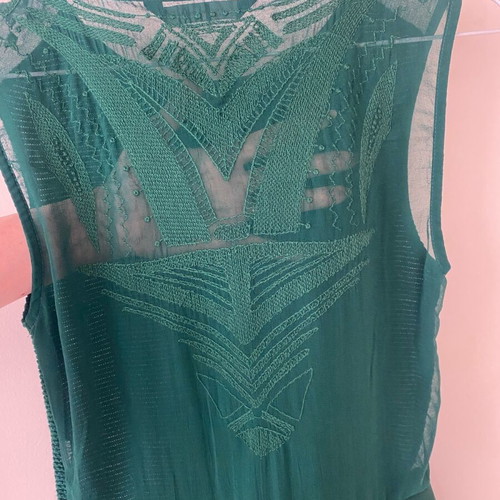 Peplum top Zara XS green like new