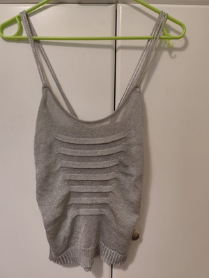 Sisley Small Top with Silver Thread Like New