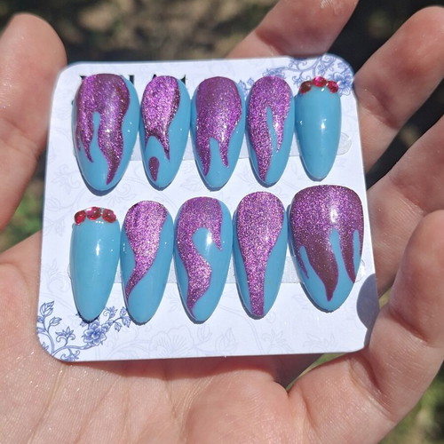 Press On Nails new set with sizes 3-9 and application tools